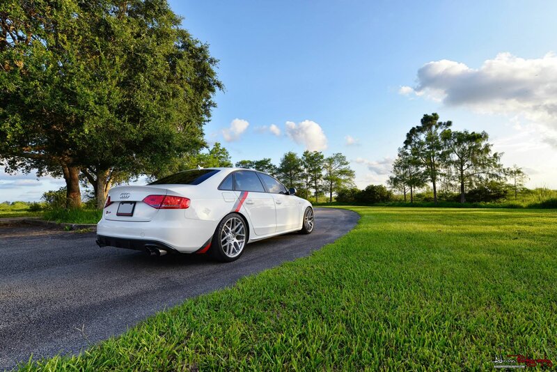 White Audi Car — Green