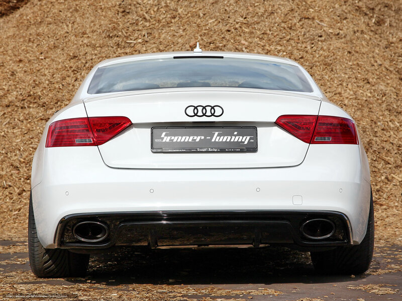white audi car rear view
