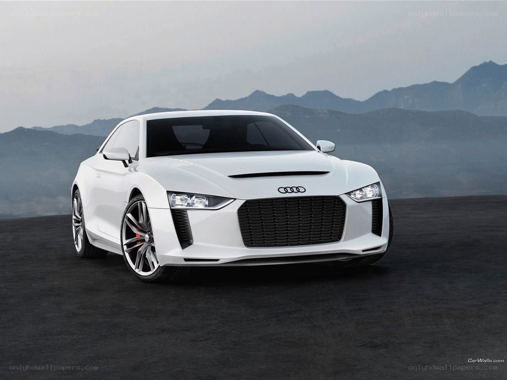 white audi concept car