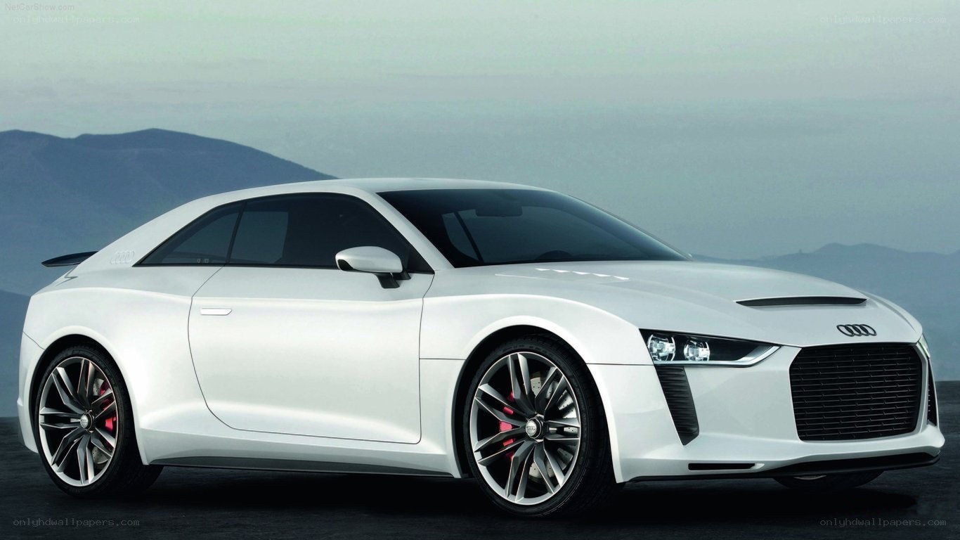 white audi concept car