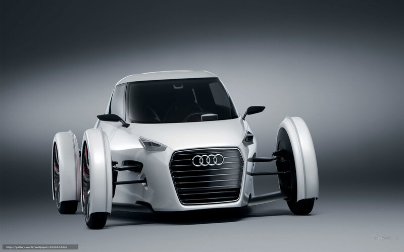 White Audi Concept Car — Dramatic, 3d Render