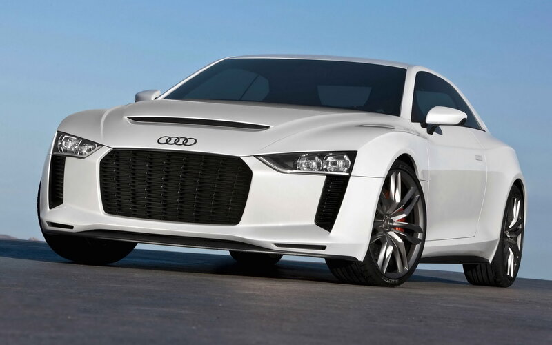 White Audi Concept Car — Dramatic, Afternoon, Photograph, Sky