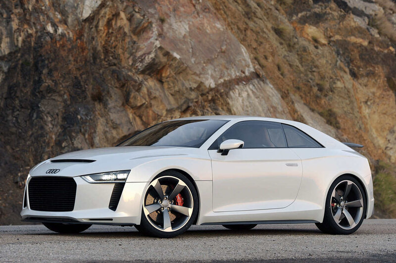 White Audi Concept Car — Dramatic, Afternoon