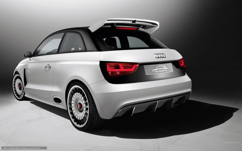 White Audi Concept Car — Dramatic, Photograph, Rear View