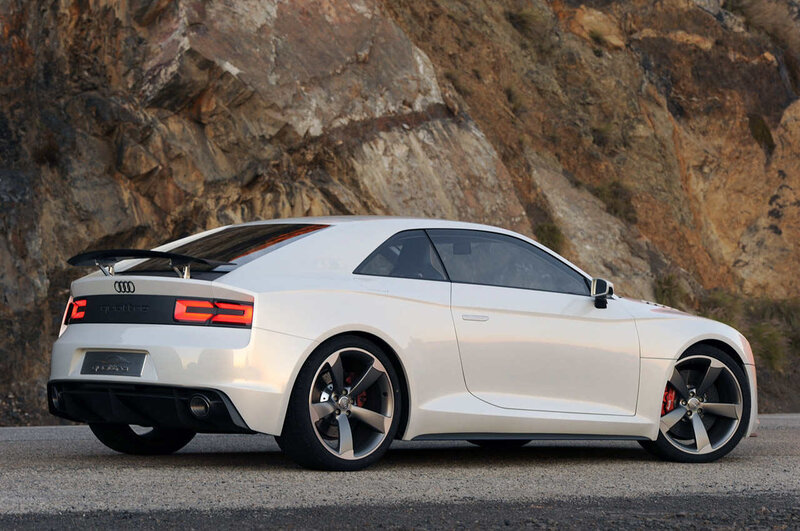 White Audi Concept Car — Dramatic, Sunset