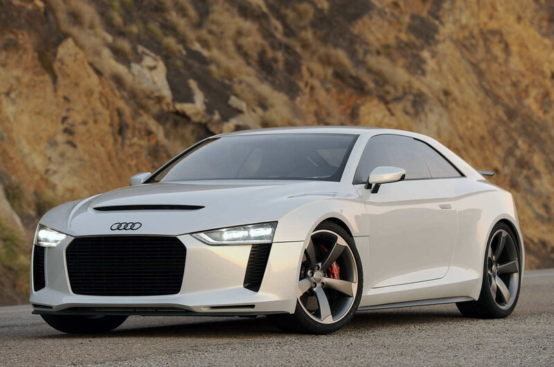 White Audi Concept Car — Dramatic