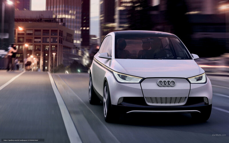 White Audi Concept Car — Dynamic, Night