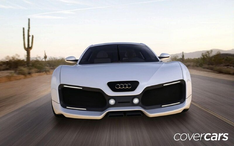 White Audi Concept Car — Dynamic