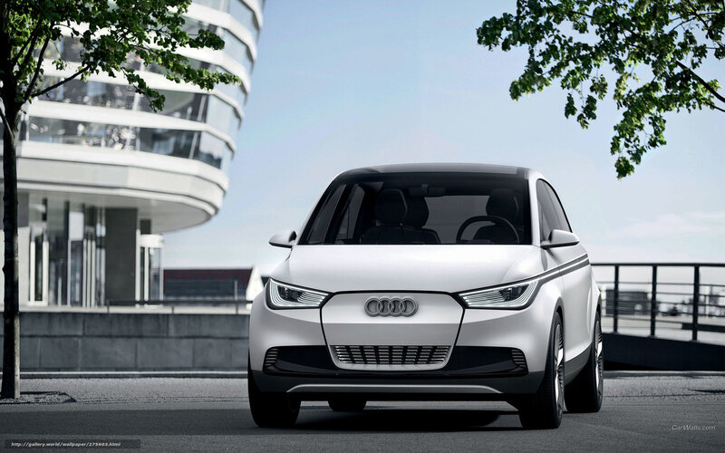 White Audi Concept Car — Modern, Afternoon