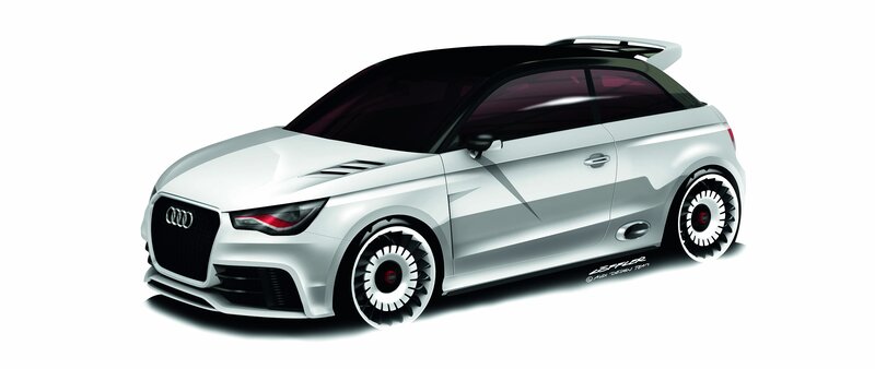 White Audi Concept Car — Neutral, Digital Art