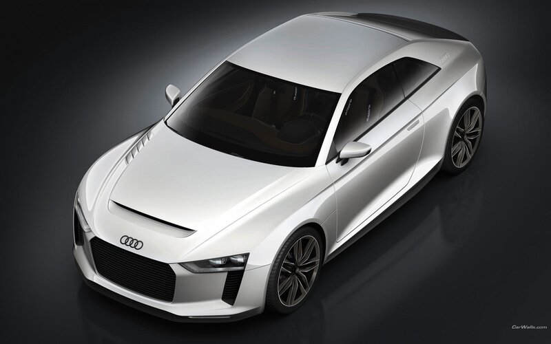 White Audi Concept Car — Silver, Dramatic, 3d Render