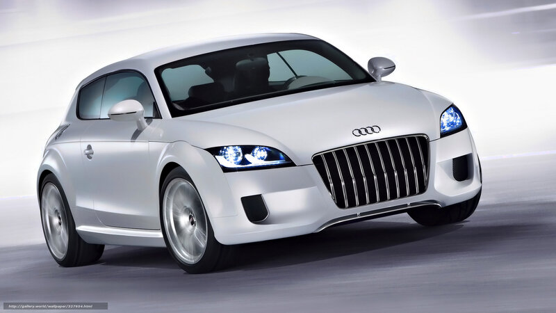 White Audi Concept Car — Silver, Modern, 3d Render
