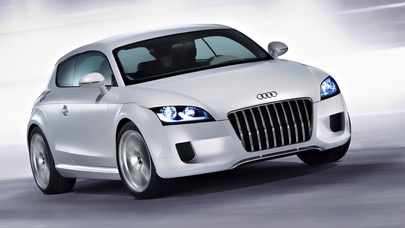 White Audi Concept Car — Silver, Modern
