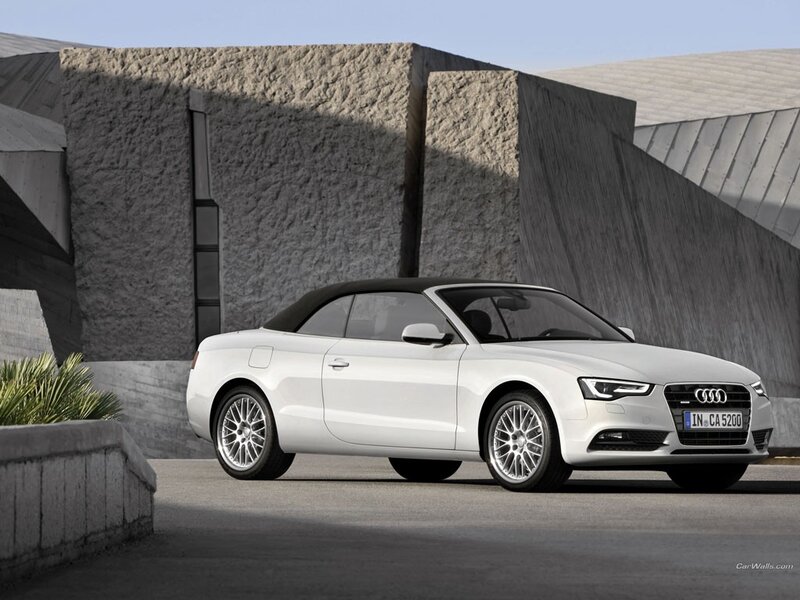 White Audi convertible car