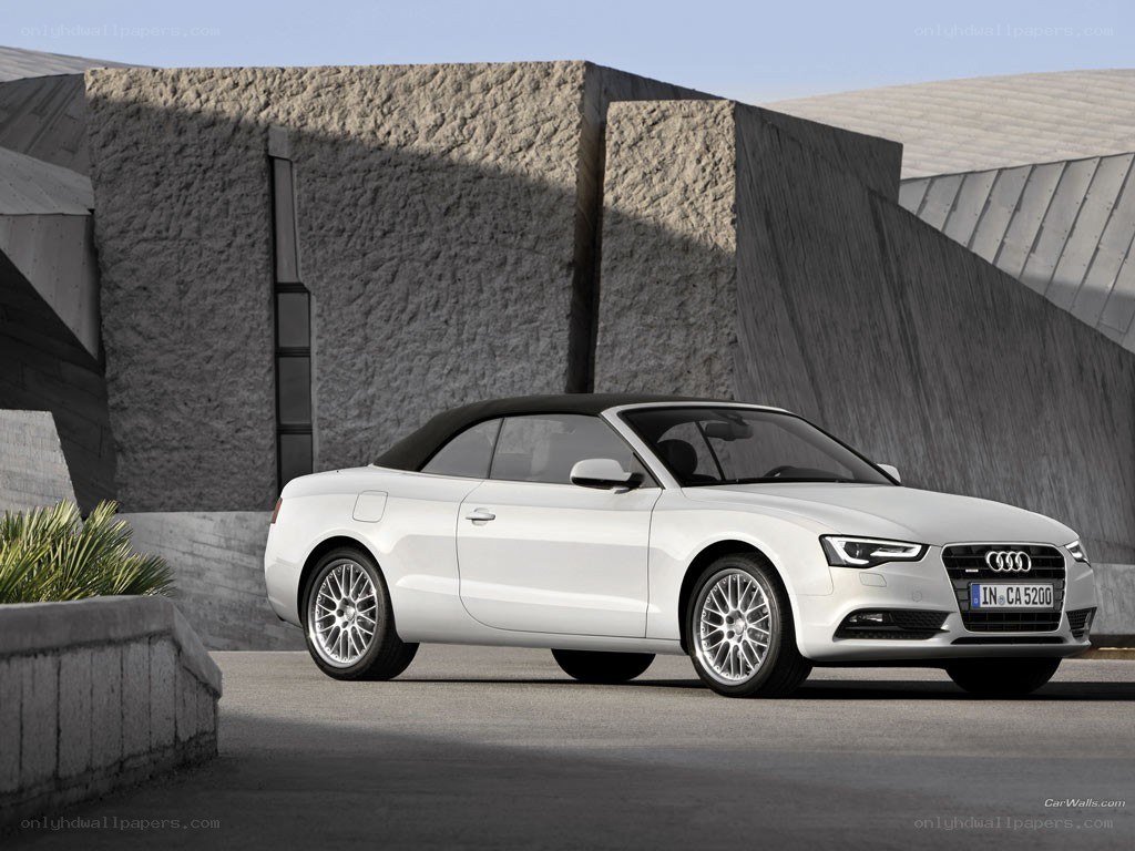 White Audi convertible car