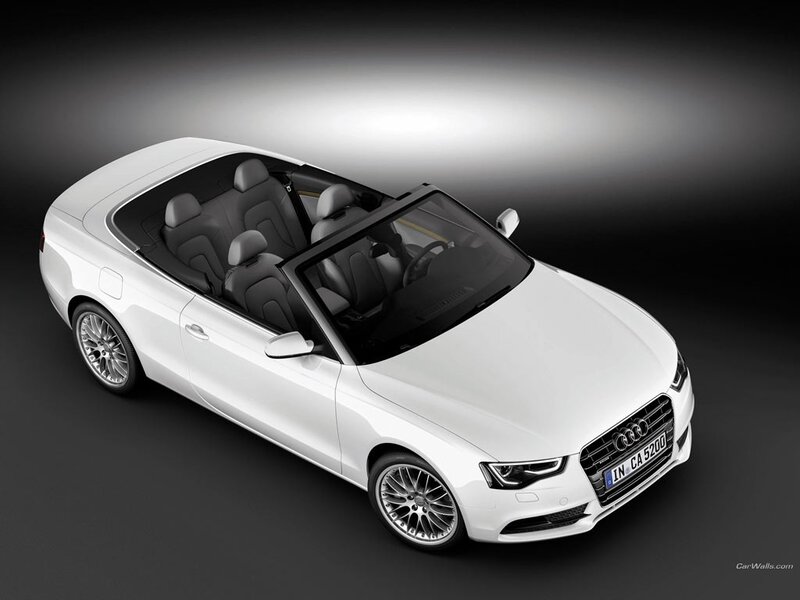 white audi convertible car