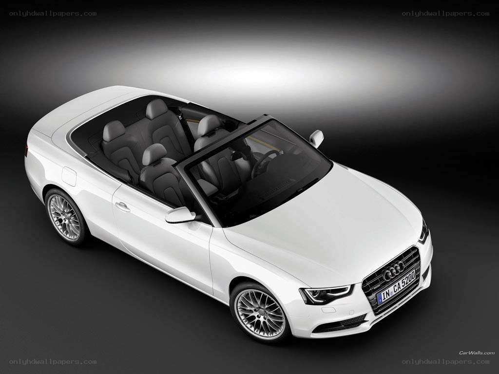 white audi convertible car