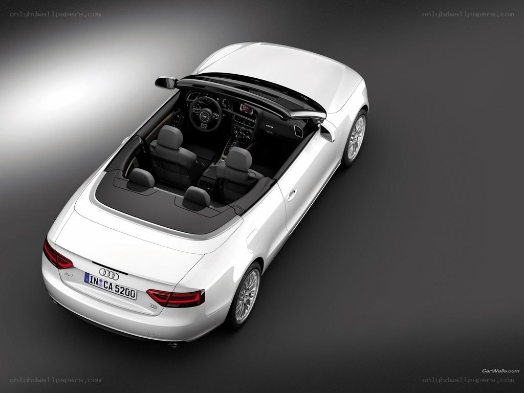 white audi convertible car