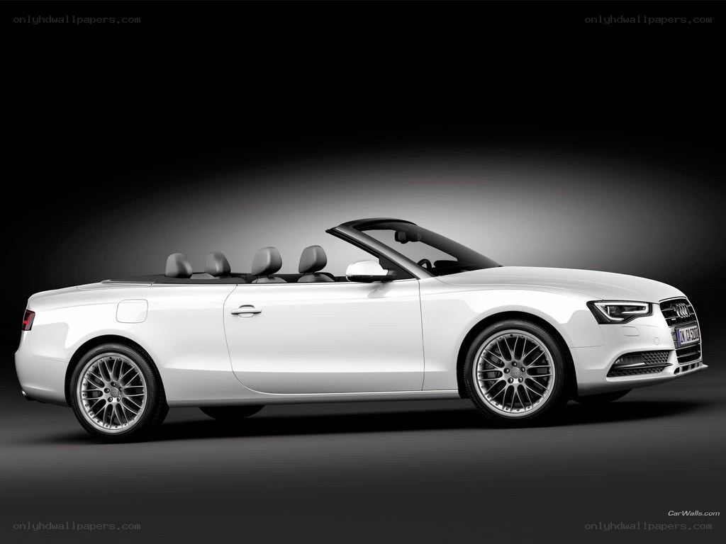 white audi convertible car