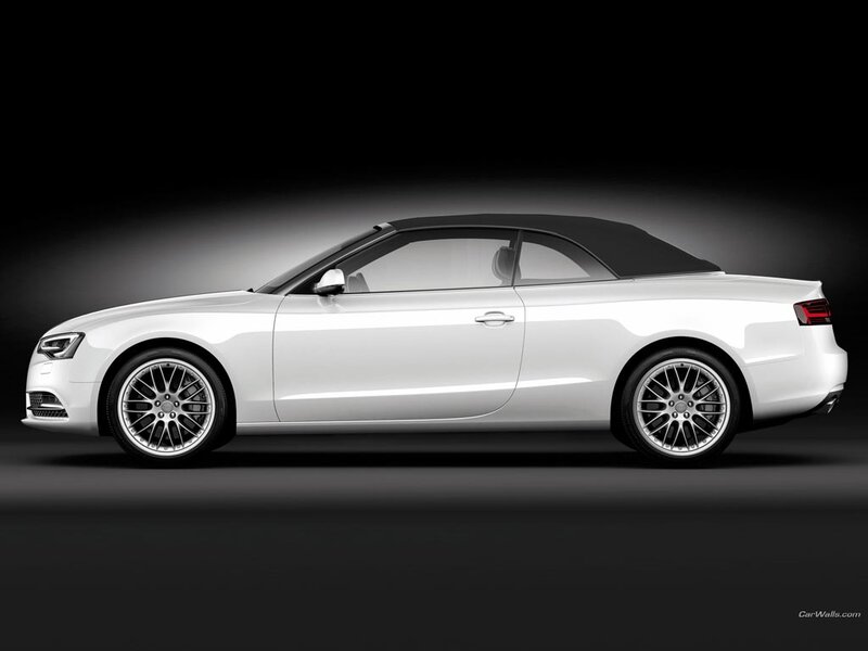 white audi convertible car