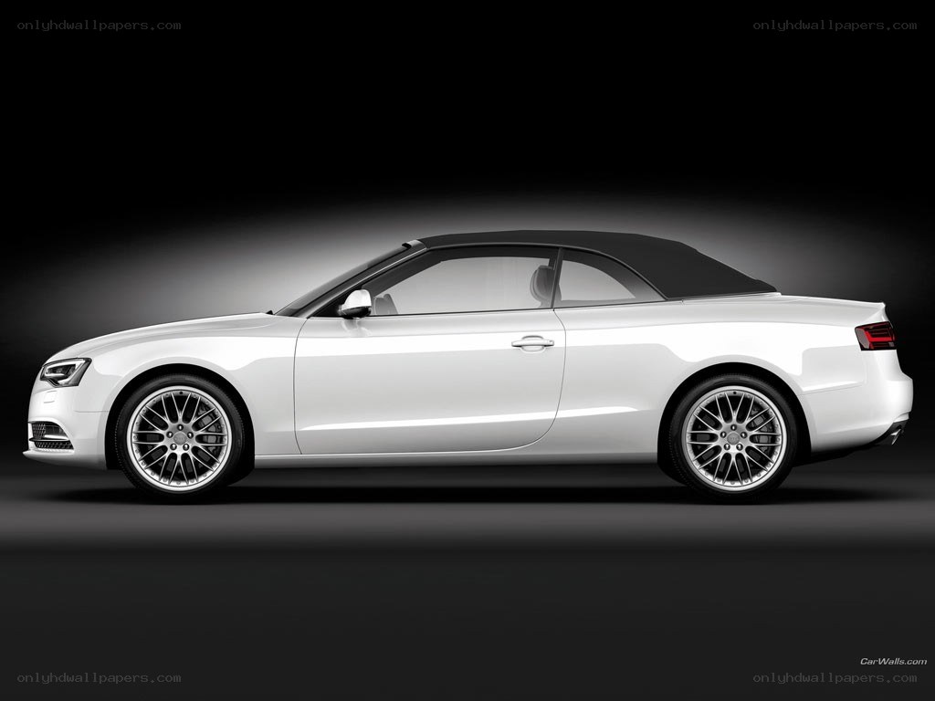 white audi convertible car