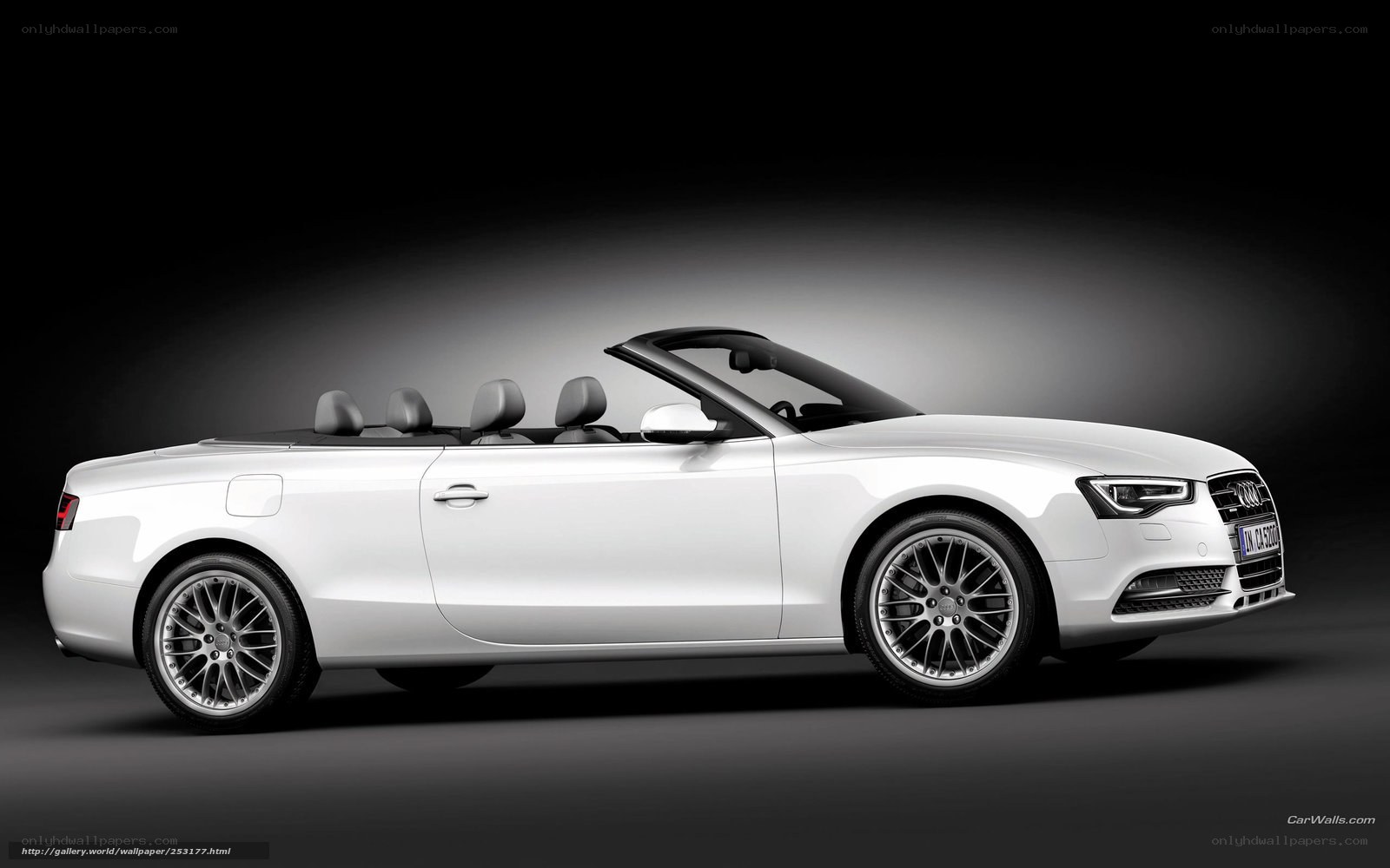 white audi convertible car