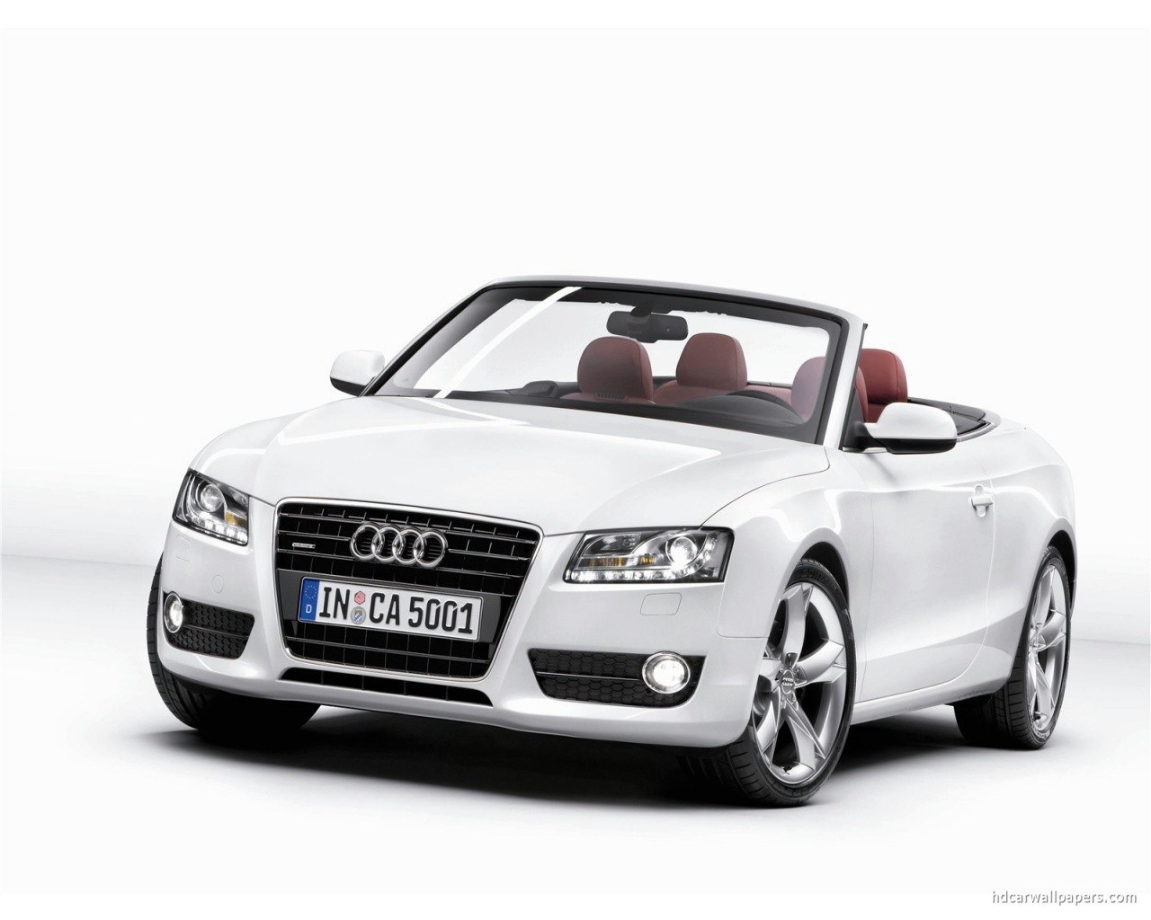 white audi convertible car