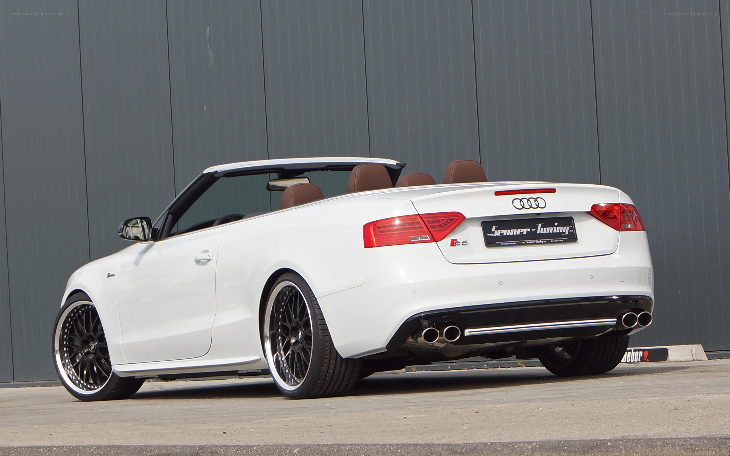 white audi convertible car