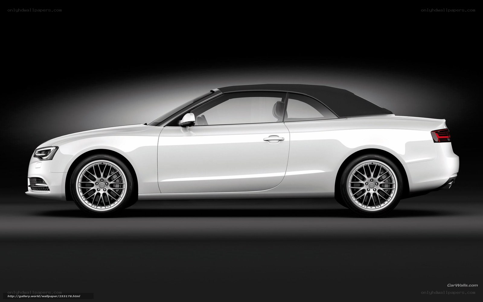 white audi convertible car