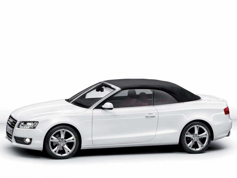 white audi convertible car