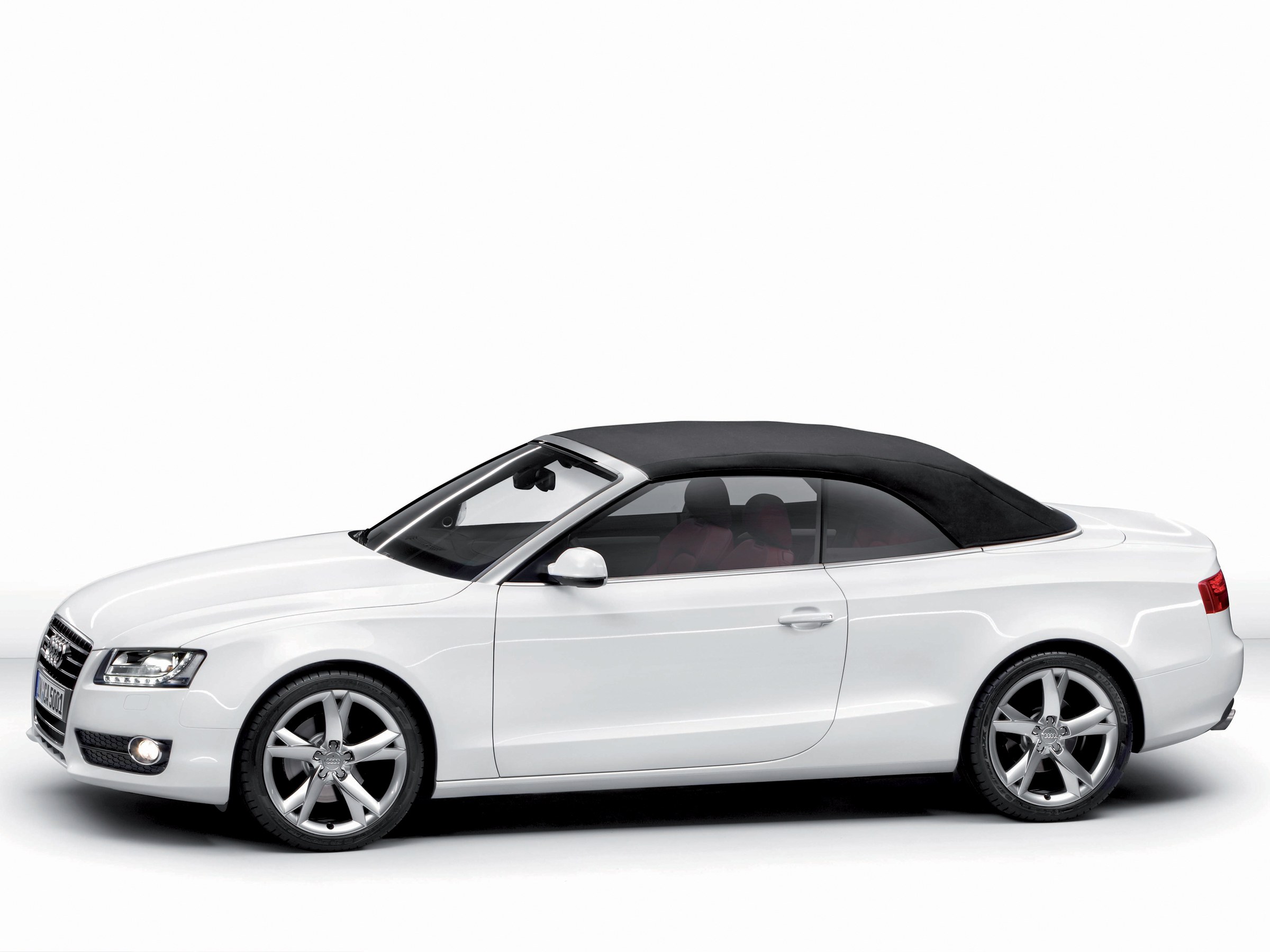 white audi convertible car