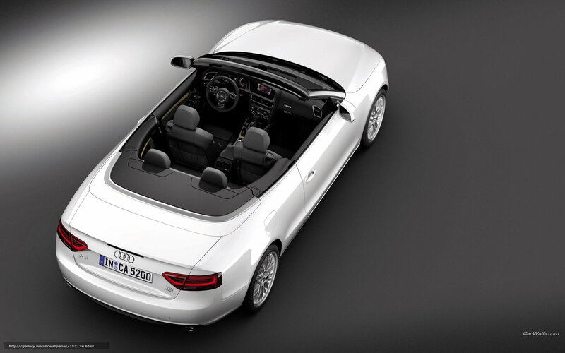 White Audi Convertible — Dramatic, Photograph, Car Interior