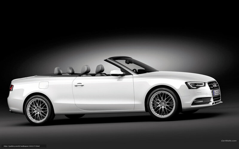 White Audi Convertible — Dramatic, Photograph, Car