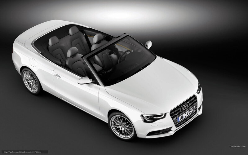 White Audi Convertible — Dramatic, Photograph
