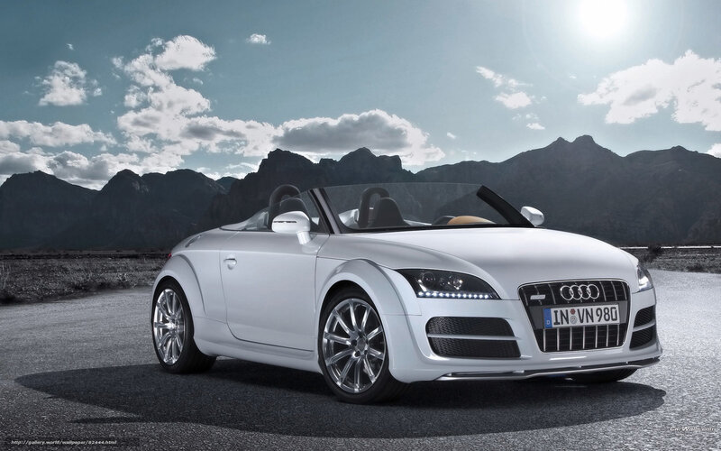 White Audi Convertible — Dramatic