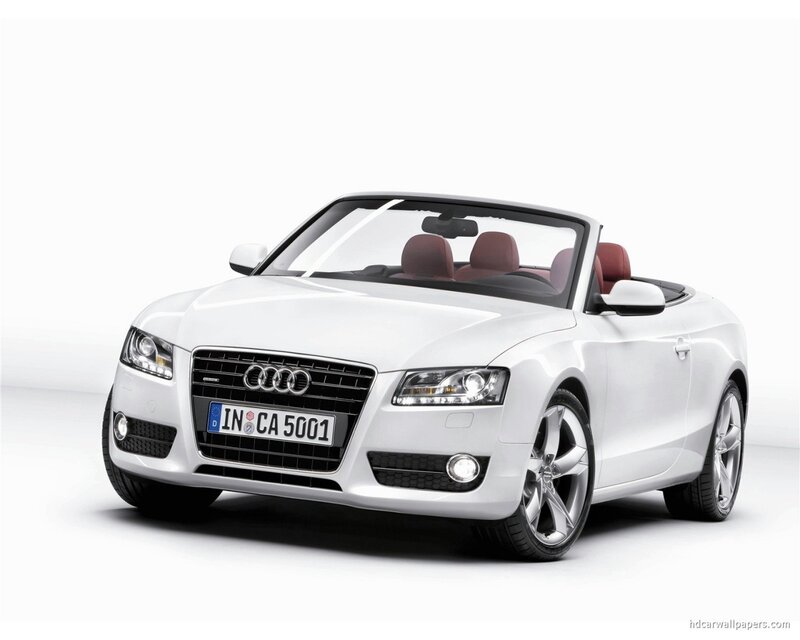 White Audi Convertible — Neutral, Photograph, Car, License Plate