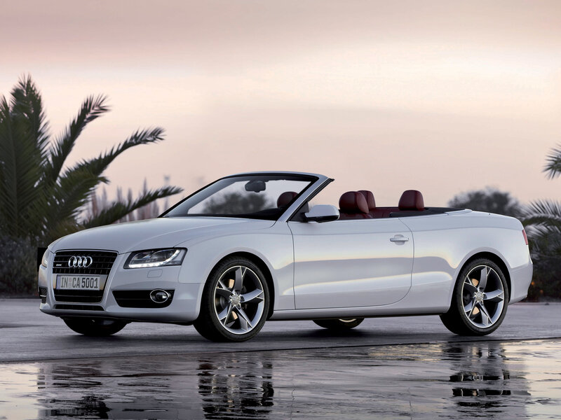 White Audi Convertible — Silver