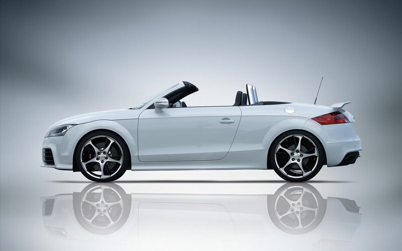 white audi convertible sports car