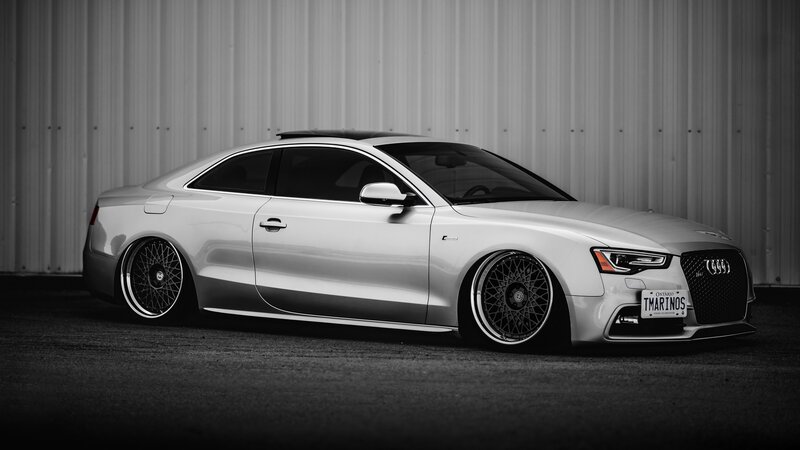 White Audi Coupe — Black