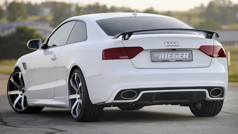 White Audi Coupe — Calm, Sunset, Photograph