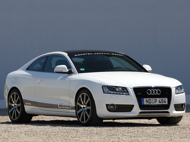 white audi coupe car