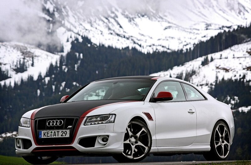 White Audi Coupe — Dramatic