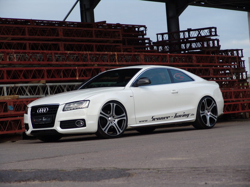 White Audi Coupe — Industrial