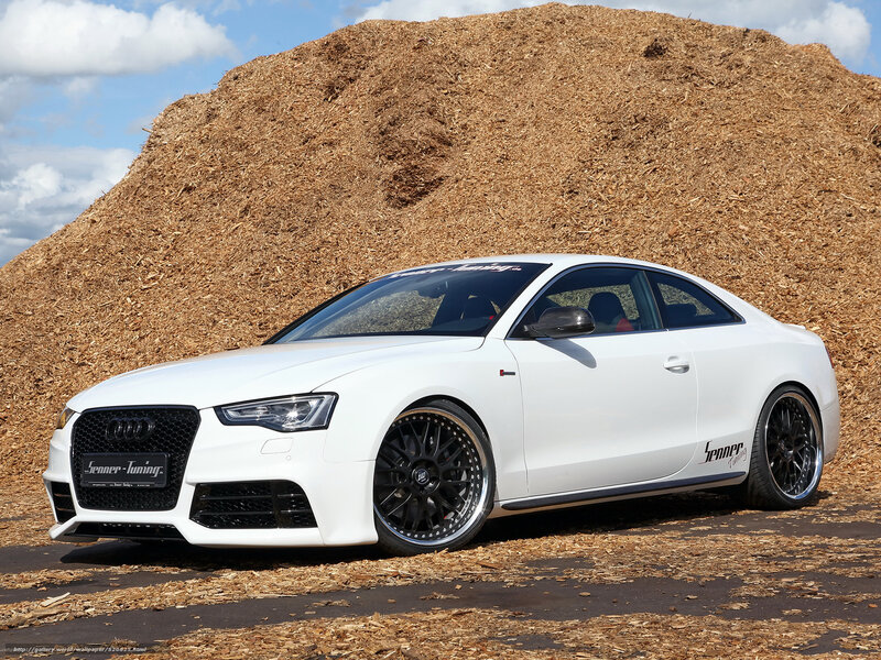 White Audi Coupe — Outdoor, Afternoon