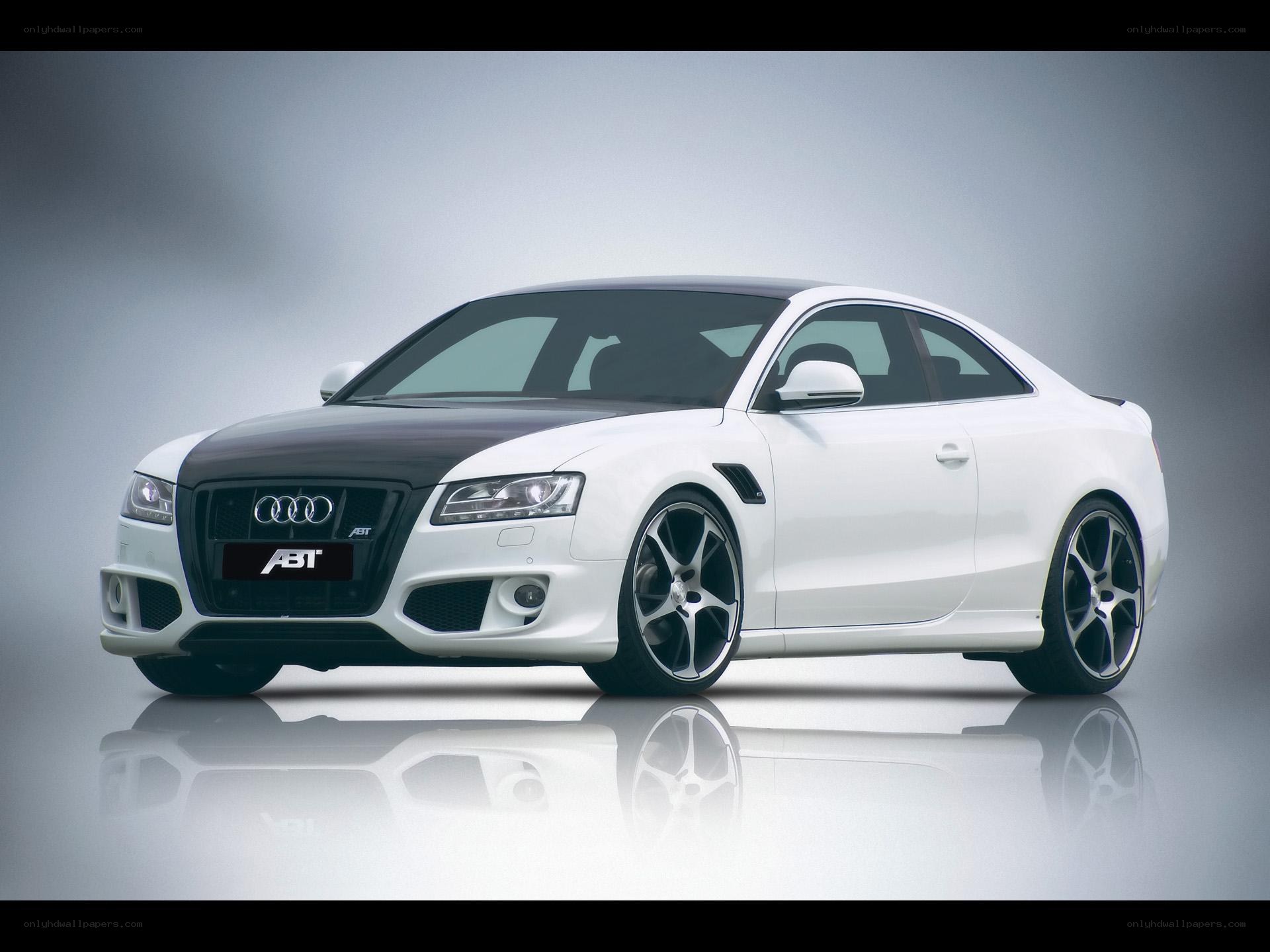 white audi coupe with abt tuning