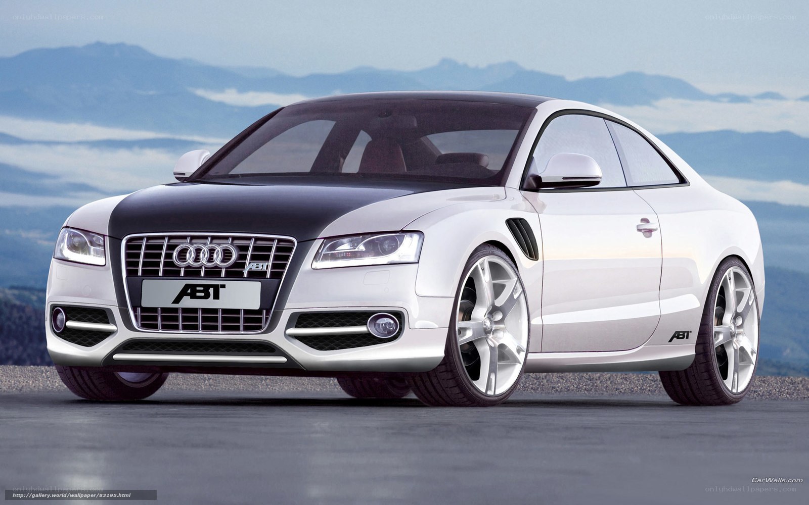 white audi coupe with abt tuning