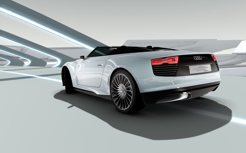 White Audi E-tron Spyder