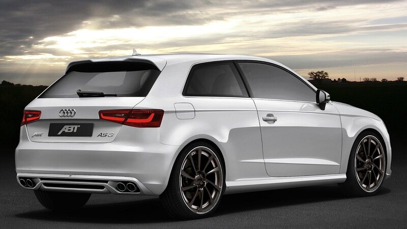 White Audi Hatchback — Dramatic