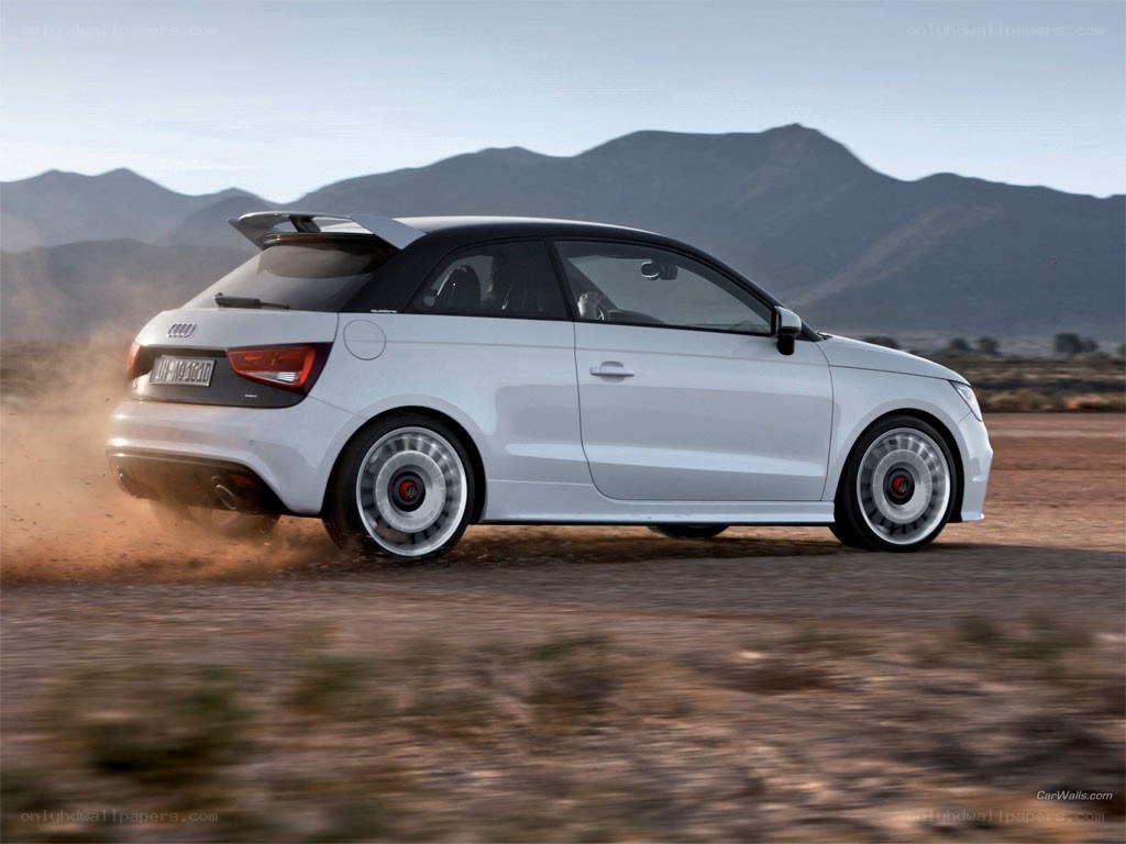 white audi on dirt road