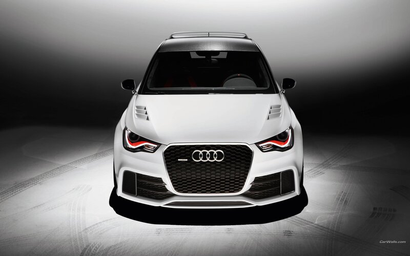 white audi performance car